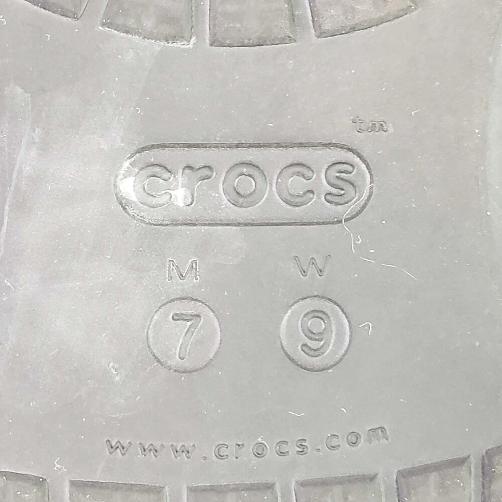 Crocs Classic Two-Strap Slide Sandals Black Women’s Size 9 Star Jibbitz - Picture 8 of 9